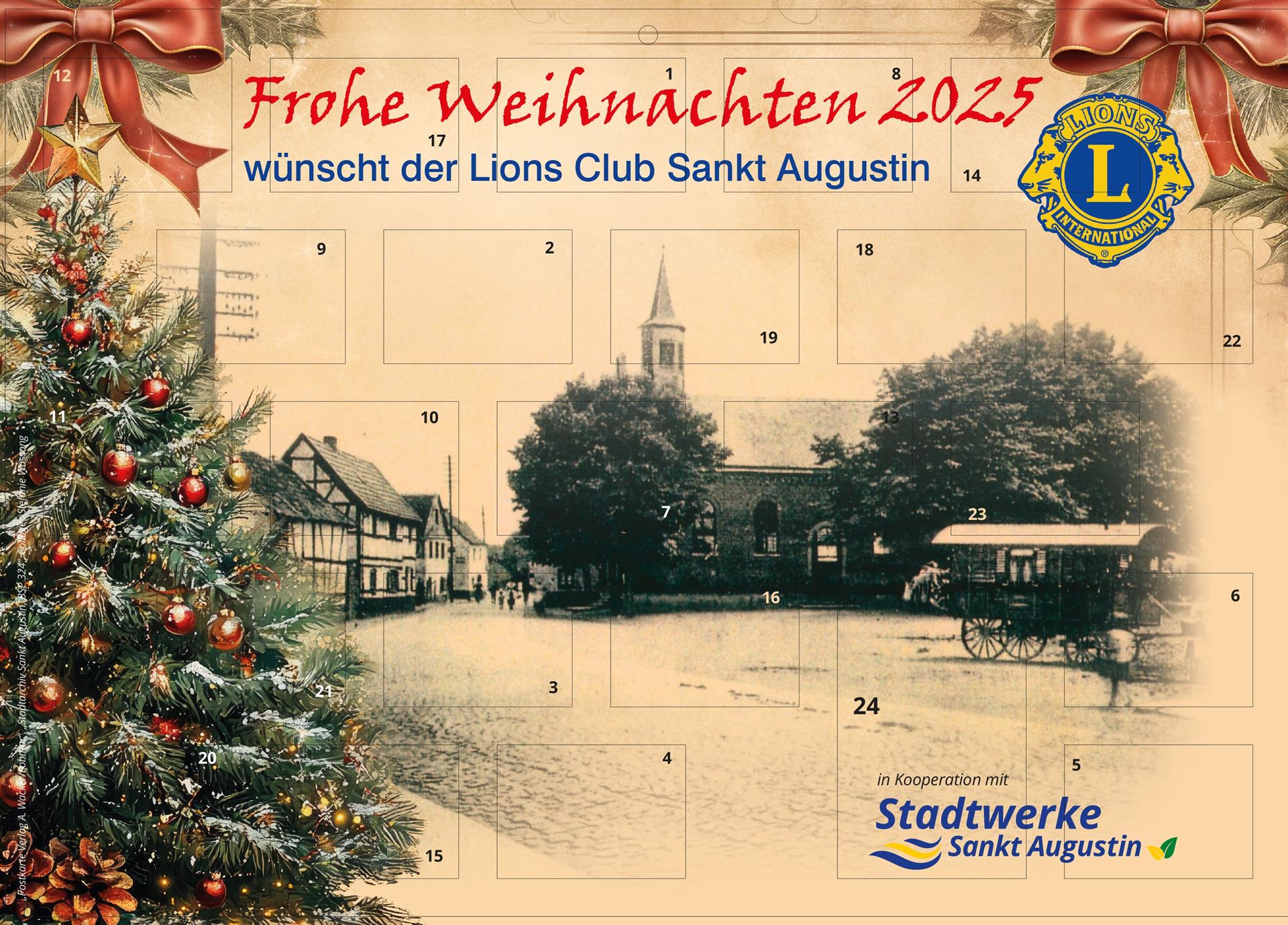 Stadtwerke Sankt Augustin präsentieren den neuen Adventskalender 2025 des Lions Clubs Sankt Augustin