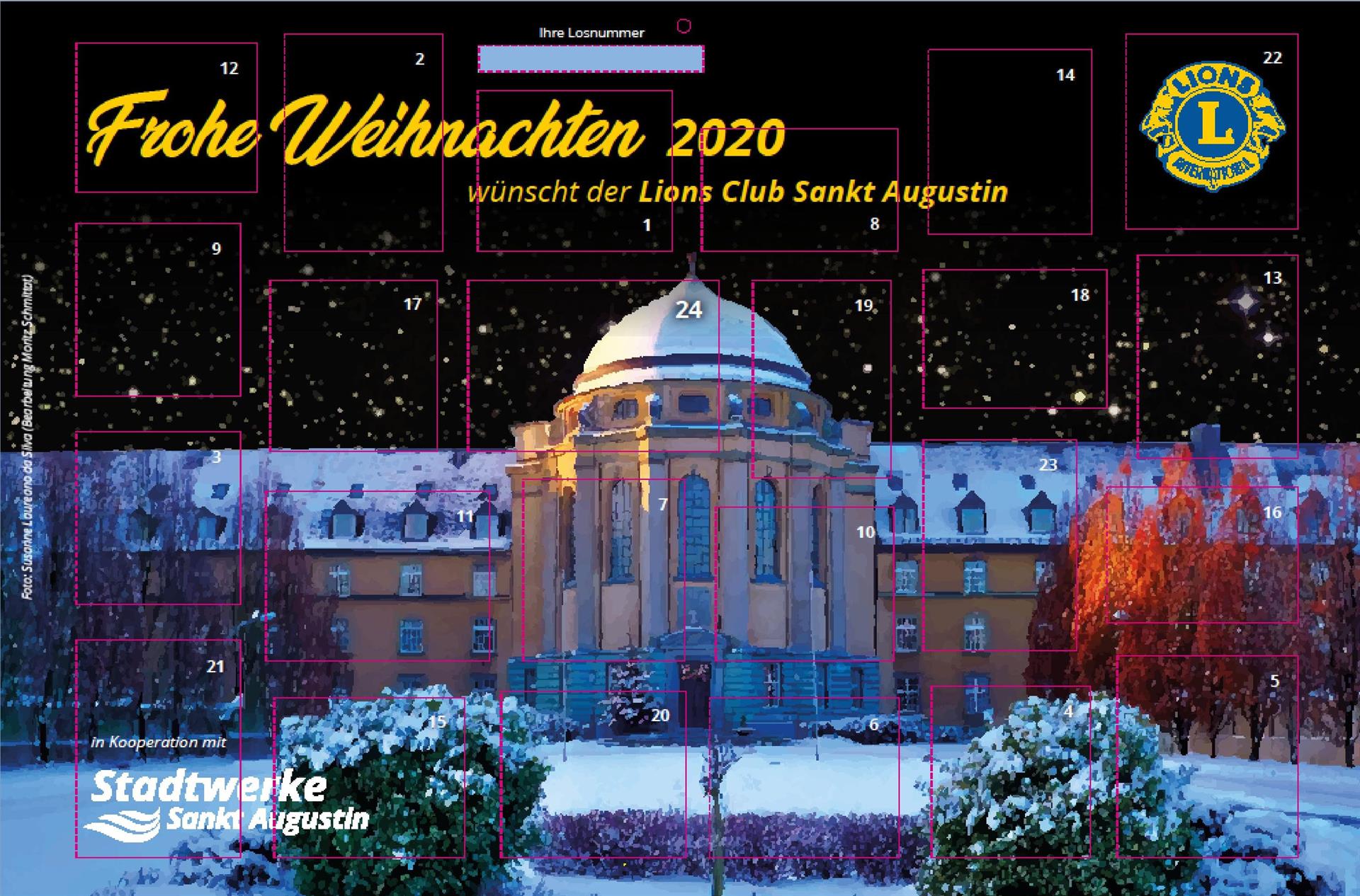 Der ‘Lions Adventskalender‘ 2020 ist ab sofort bei den Stadtwerken zu haben