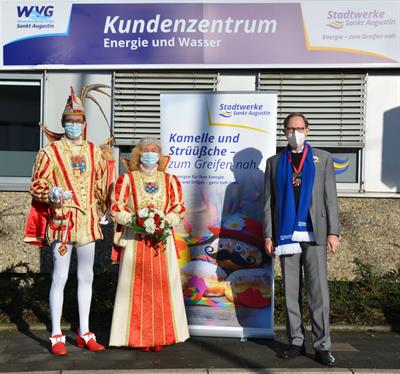 Prinzenpaar besucht Kundenzentrum der Stadtwerke Sankt Augustin