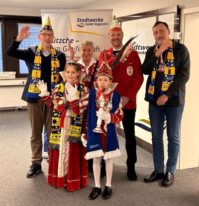 Kinderprinzenpaar besucht Kundenzentrum der Stadtwerke Sankt Augustin