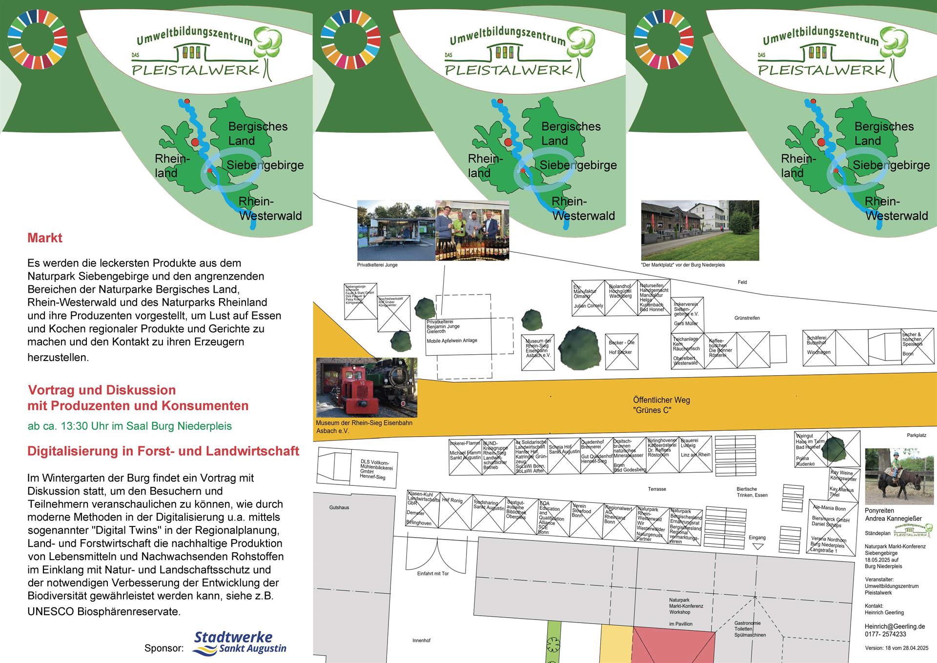 Natur erleben, Regionalität schmecken, Zukunft gestalten – Stadtwerke Sankt Augustin laden ein zum Markt „Naturparke Siebengebirge“